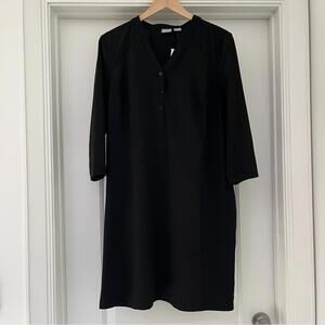 New With Tags Chico’s Black Zenergy Knit Inset Dress Size 2